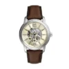Orologio Fossil Heritage automatico con cinturino in pelle marrone