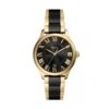 Orologio Gilmore a tre lancette con datario, color oro e ceramica nera