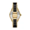 Orologio Gilmore a tre lancette con datario, color oro e ceramica nera