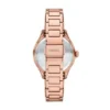 Orologio Gilmore a tre lancette con datario in acciaio inossidabile color oro rosa