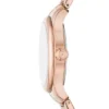 Orologio Gilmore a tre lancette con datario in acciaio inossidabile color oro rosa