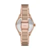 Orologio Gilmore a tre lancette con datario, tonalità oro rosa e ceramica marrone