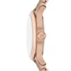 Orologio Gilmore a tre lancette con datario, tonalità oro rosa e ceramica marrone