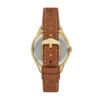 Orologio Gilmore con tre lancette e datario in pelle marrone medio