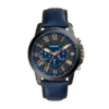 Orologio Grant Chronograph in pelle blu navy