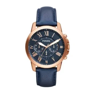 Orologio Grant Chronograph in pelle blu navy