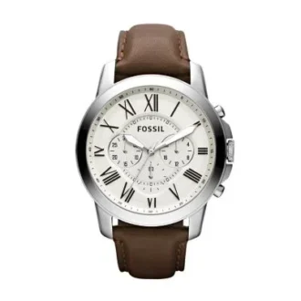 Orologio Grant Chronograph in pelle marrone
