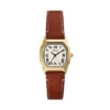 Orologio Harlow a tre lancette con cinturino in pelle marrone medio