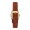 Orologio Harlow a tre lancette con cinturino in pelle marrone medio