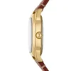 Orologio Harlow a tre lancette con cinturino in pelle marrone medio