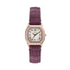 Orologio Harlow a tre lancette in pelle coccodrillo bordeaux
