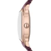 Orologio Harlow a tre lancette in pelle coccodrillo bordeaux