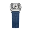 Orologio Harlow a tre lancette in pelle di coccodrillo blu navy