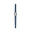 Orologio Harlow a tre lancette in pelle di coccodrillo blu navy