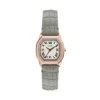 Orologio Harlow a tre lancette in pelle di coccodrillo grigia