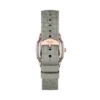 Orologio Harlow a tre lancette in pelle di coccodrillo grigia