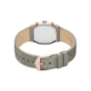 Orologio Harlow a tre lancette in pelle di coccodrillo grigia