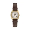 Orologio Harlow a tre lancette in pelle di coccodrillo marrone