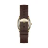 Orologio Harlow a tre lancette in pelle di coccodrillo marrone