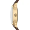 Orologio Harlow a tre lancette in pelle di coccodrillo marrone