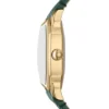 Orologio Harlow a tre lancette in pelle di coccodrillo verde