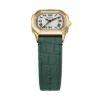 Orologio Harlow a tre lancette in pelle di coccodrillo verde