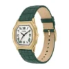 Orologio Harlow a tre lancette in pelle di coccodrillo verde