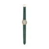 Orologio Harlow a tre lancette in pelle di coccodrillo verde