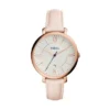 Orologio Jacqueline a tre lancette con datario in pelle color cipria