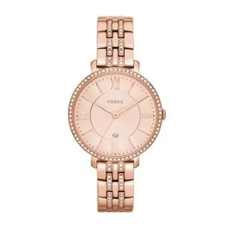 Orologio Jacqueline a tre lancette in acciaio inossidabile color oro rosa