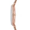 Orologio Jacqueline a tre lancette in acciaio inossidabile color oro rosa