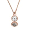 Orologio Jacqueline a tre lancette in acciaio inossidabile color oro rosa con medaglione Orologio Jacqueline a tre lancette in acciaio inossidabile color oro rosa con medaglione