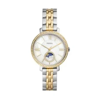 Orologio Jacqueline Sun Moon multifunzione in acciaio inossidabile bicolore