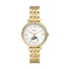 Orologio Jacqueline Sun Moon multifunzione in acciaio inossidabile color oro