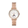 Orologio Jacqueline Sun Moon multifunzione in acciaio inossidabile color oro rosa