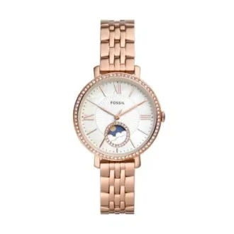 Orologio Jacqueline Sun Moon multifunzione in acciaio inossidabile color oro rosa