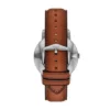 Orologio minimalista a tre lancette con cinturino in pelle marrone