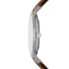 Orologio minimalista a tre lancette con cinturino in pelle marrone