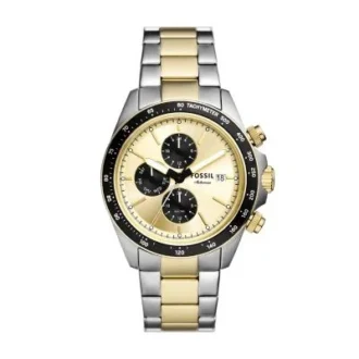 Orologio multifunzione Autocross in acciaio inossidabile bicolore