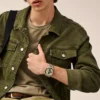 Orologio multifunzione Autocross in acciaio inossidabile bicolore