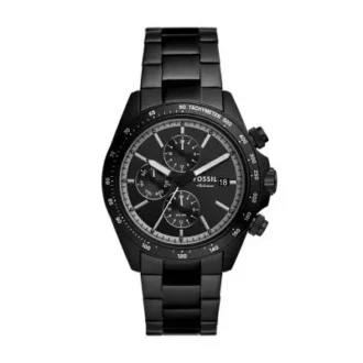 Orologio multifunzione Autocross in acciaio inossidabile nero