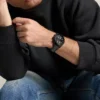 Orologio multifunzione Bennett in acciaio inossidabile nero