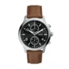 Orologio multifunzione Bennett in pelle marrone