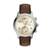 Orologio multifunzione Bennett in pelle marrone