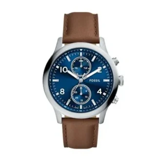 Orologio multifunzione Bennett in pelle marrone