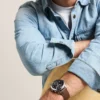 Orologio multifunzione Bennett in pelle marrone