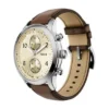Orologio multifunzione Bennett in pelle marrone