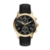 Orologio multifunzione Bennett in pelle nera