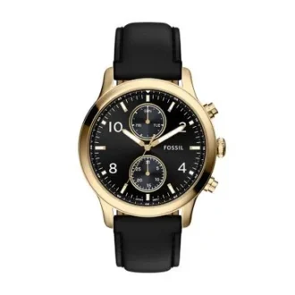 Orologio multifunzione Bennett in pelle nera