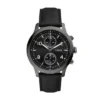 Orologio multifunzione Bennett in pelle nera